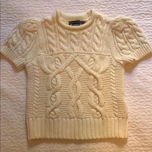 Ralph Lauren short sleeve cable knit sweater